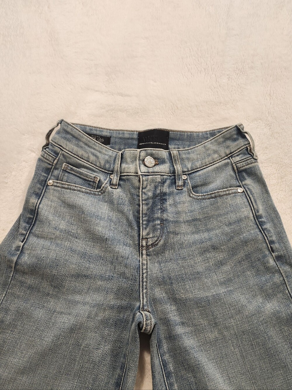 White House Black Market Light Blue High-Rise Jeans With Wide Leg Size 00P